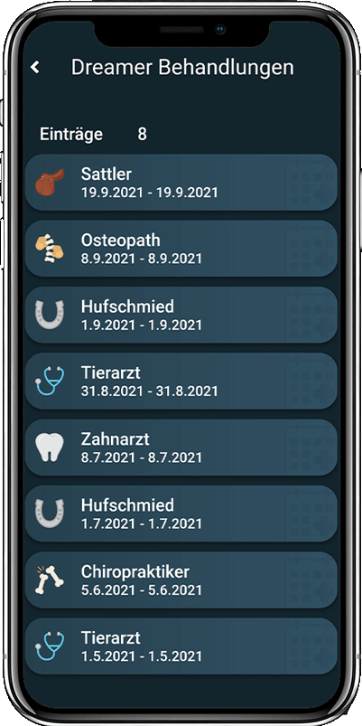 Stallmanagement Pferd, Stallmanager App, Behandlungen, Termine Pferd, Stallmanagement