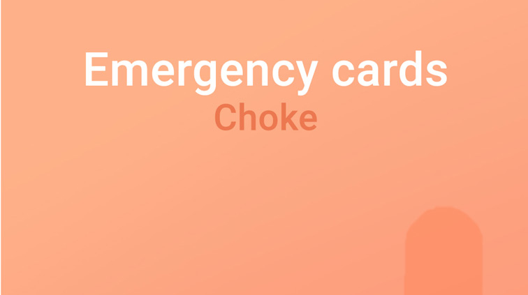 Emergency card choke, emergency choke, choke horse