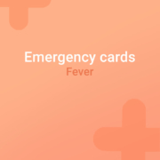 Emergency cards horse, emergency fever, horse has fever, fever horse
