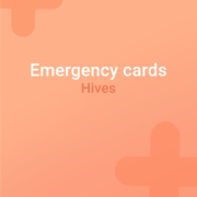 Emergency card hives, emergency hives, hives in horse