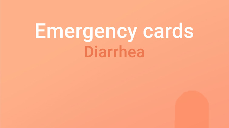 Emergency card diarrhea, diarrhea in horse, diarrhea horse